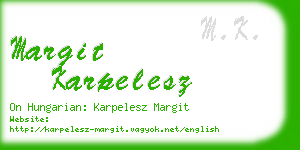 margit karpelesz business card